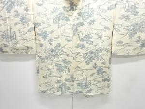 流水に草花模様羽織